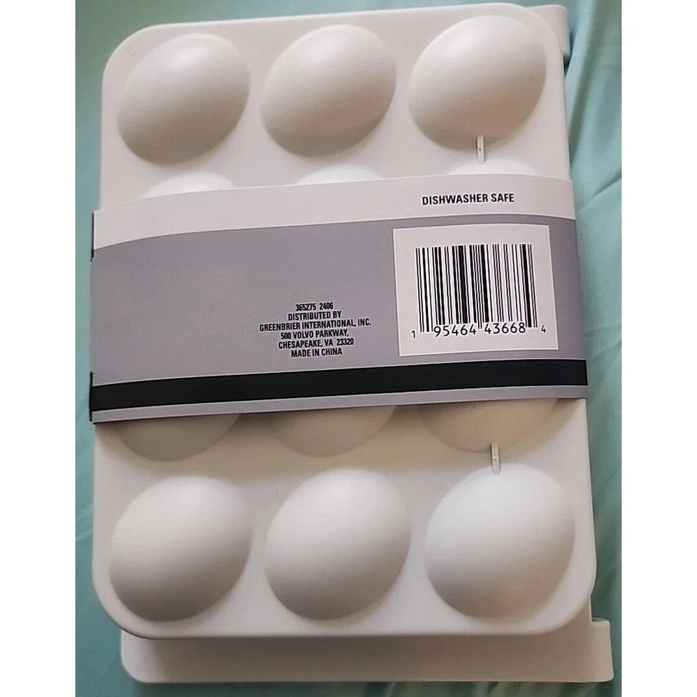 Storage Essentials Large Egg Holder Shelf, Holds 12 - 10x7in,  Lot Of 2